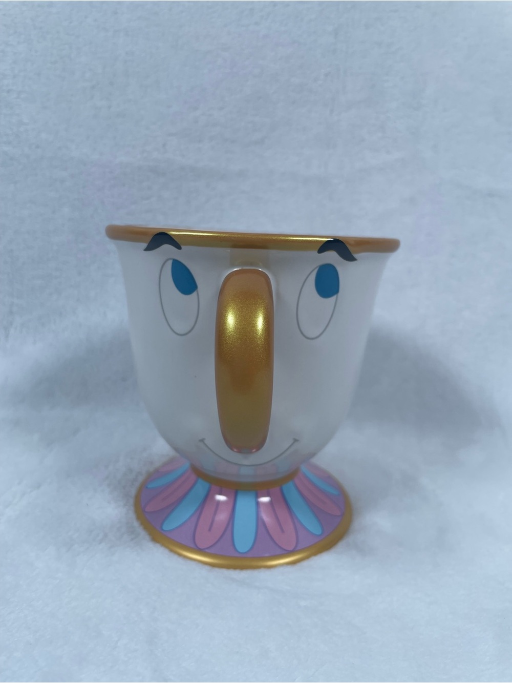Disney Parks Authentic Beauty and the Beast Chip Mug Ceramic Coffee Cup 4.5” H
